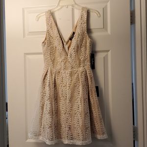 Lulu's All of my Heart white skaterdress NWT